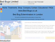 Tablet Screenshot of bed-bugs.co.uk